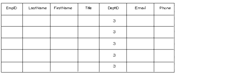 Results from the SELECT query