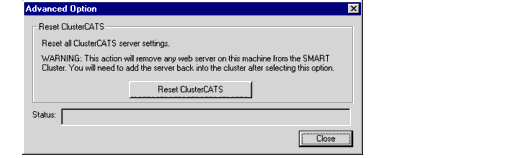 Advanced Option dialog box