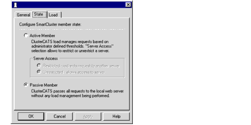 Server Properties dialog box