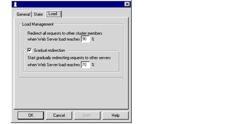 Load tab of the Server Properties dialog box