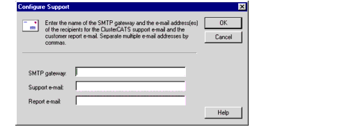 Support dialog box